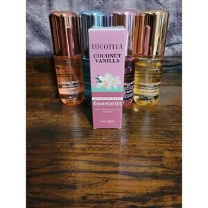 NWB Lucotiya Coconut Vanilla 100% Natural Essential Oil Glass Dropper 20ml